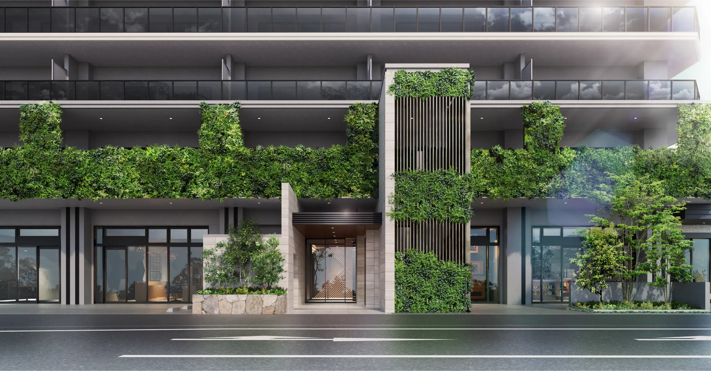 2.5mの奥行きがあるバルコニーのイメージCG